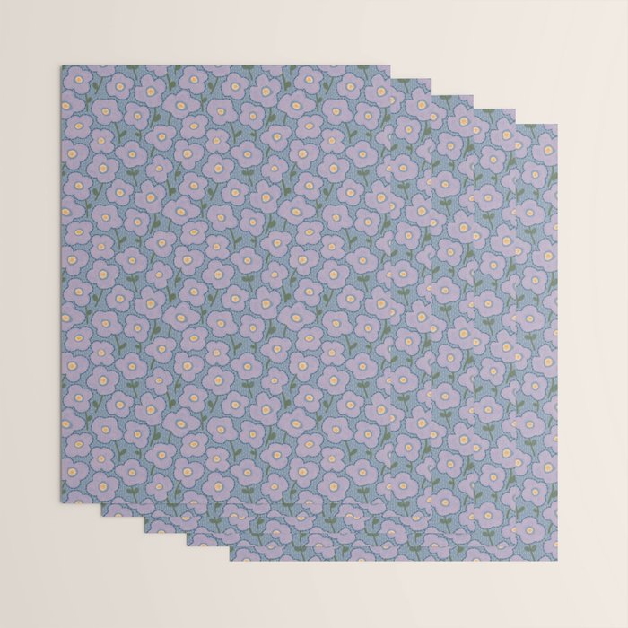 Little flowers in lavender and blue Wrapping Paper Gallery Image 3