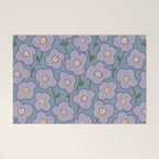 Little flowers in lavender and blue Welcome Mat Gallery Image 1