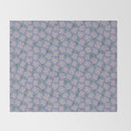 Little flowers in lavender and blue Throw Blanket Gallery Image 2