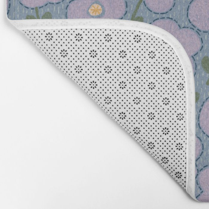 Little flowers in lavender and blue Bath Mat Gallery Image 2