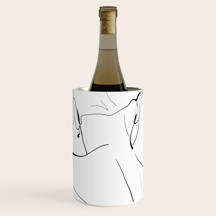 Woman-line art Wine Chiller Gallery Image 1