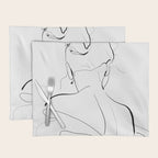 Woman-line art Placemat Gallery Image 1