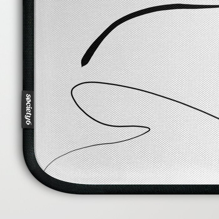 Woman-line art Laptop Sleeve Gallery Image 3