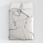 Woman-line art Comforter Gallery Image 6