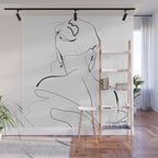 Woman-line art Wall Mural Gallery Image 1