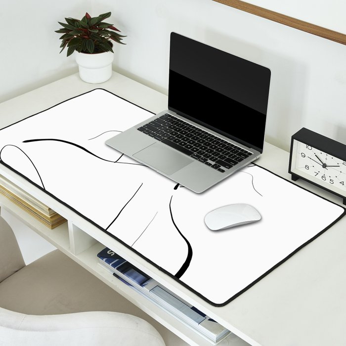 Woman-line art Desk Mat Gallery Image 2