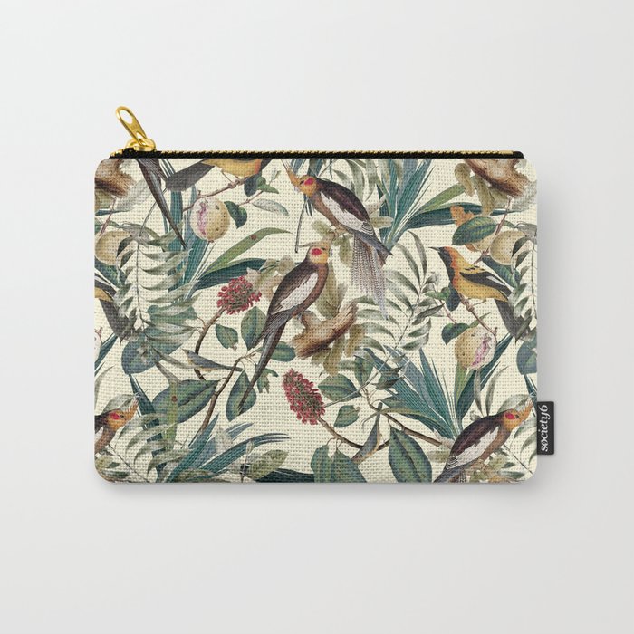 Floral and Birds Vintage Garden Carry All Pouch Gallery Image 1
