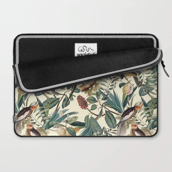 Floral and Birds Vintage Garden Laptop Sleeve Gallery Image 2