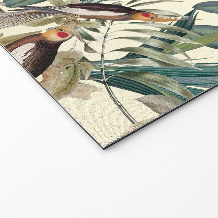 Floral and Birds Vintage Garden Welcome Mat Gallery Image 2