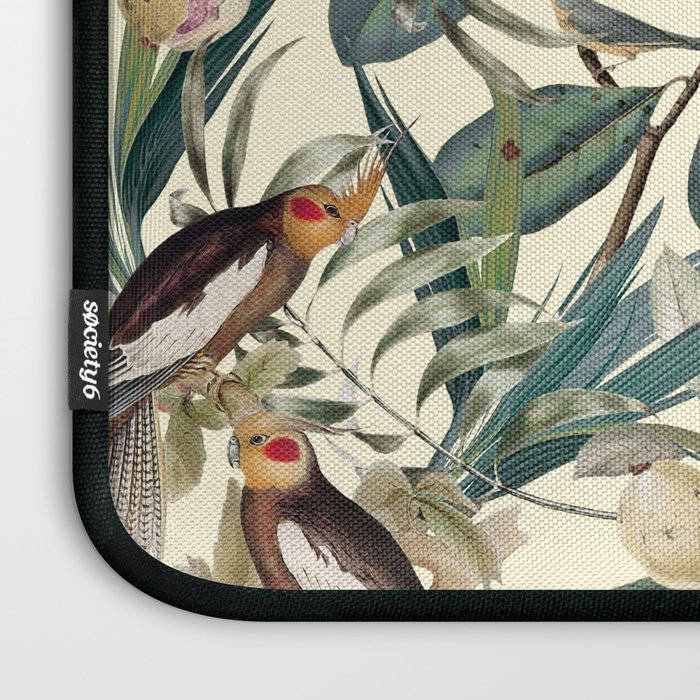 Floral and Birds Vintage Garden Laptop Sleeve Gallery Image 3