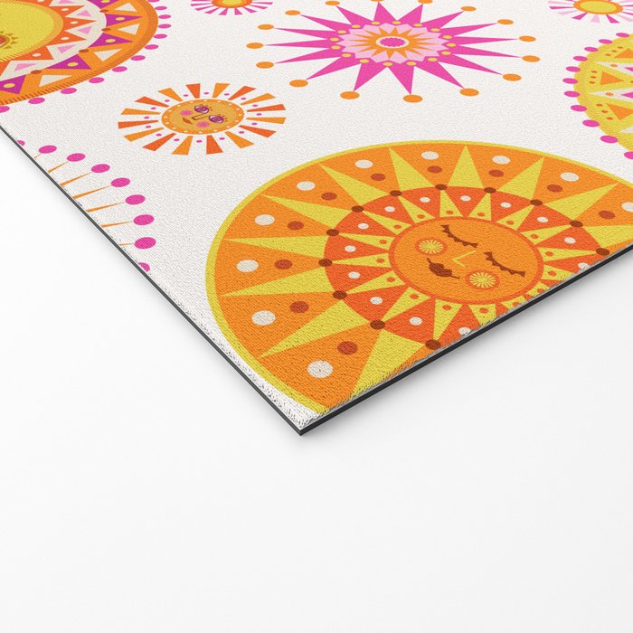 Here Comes the Sun - Pink and Yellow Welcome Mat Gallery Image 2