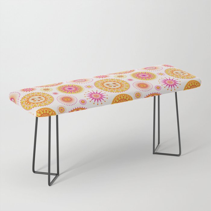 Here Comes the Sun - Pink and Yellow Bench Gallery Image 1