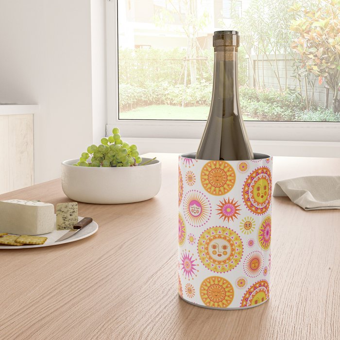 Here Comes the Sun - Pink and Yellow Wine Chiller Gallery Image 4