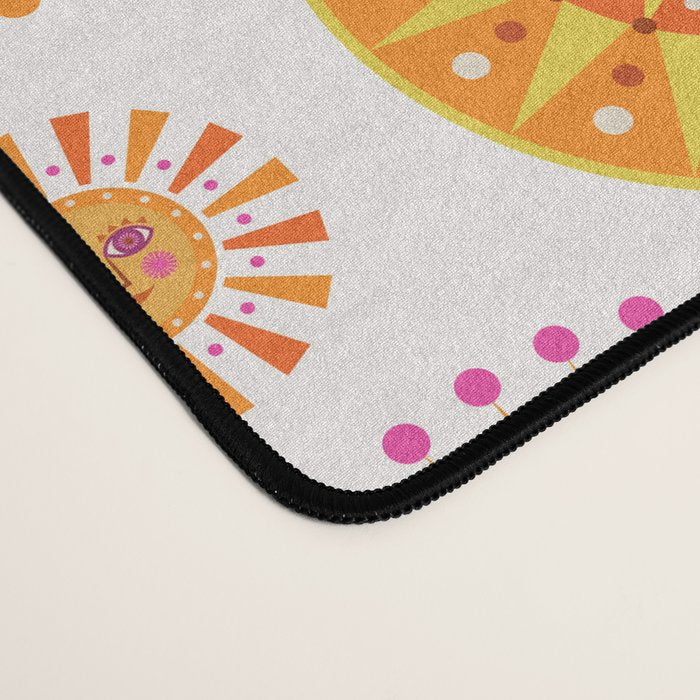 Here Comes the Sun - Pink and Yellow Desk Mat Gallery Image 4