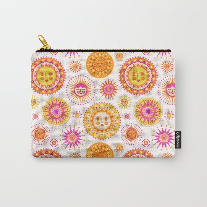 Here Comes the Sun - Pink and Yellow Carry All Pouch Gallery Image 1
