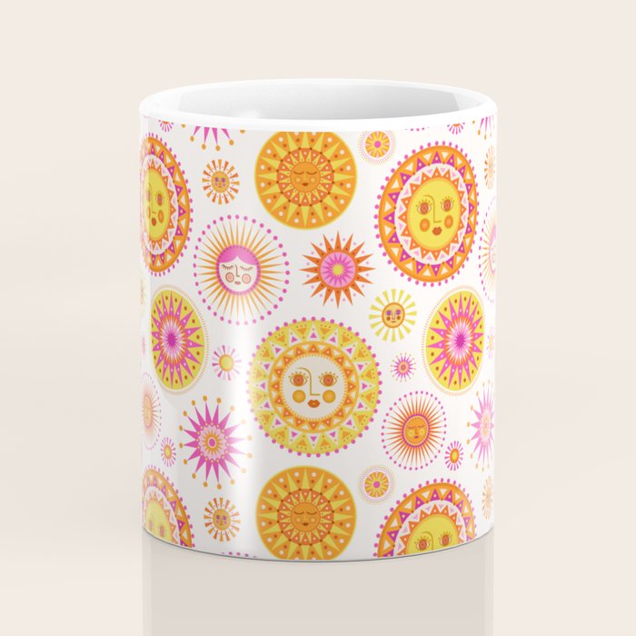 Here Comes the Sun - Pink and Yellow Coffee Mug Gallery Image 4