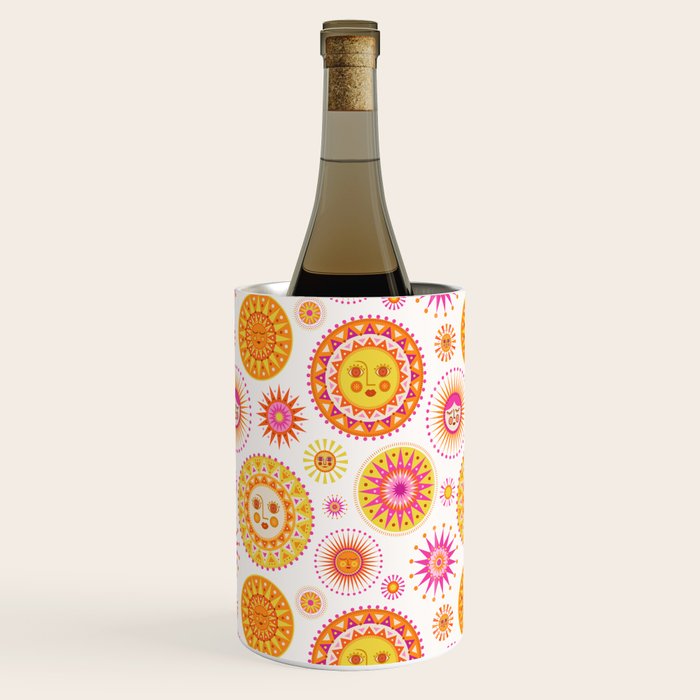 Here Comes the Sun - Pink and Yellow Wine Chiller Gallery Image 2