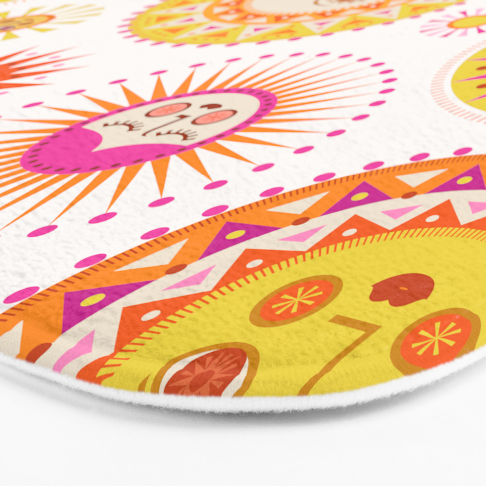 Here Comes the Sun - Pink and Yellow Bath Mat Gallery Image 3