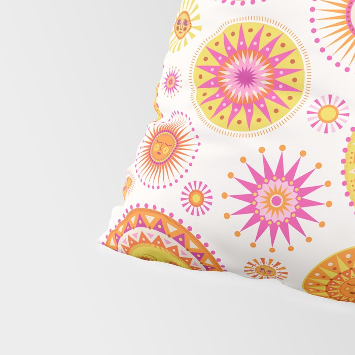Here Comes the Sun - Pink and Yellow Pillow Sham Gallery Image 4