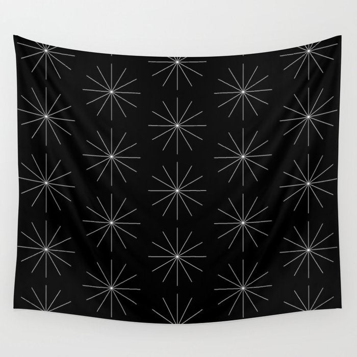 Minimalist Starburst Pattern VII Wall Tapestry Gallery Image 4
