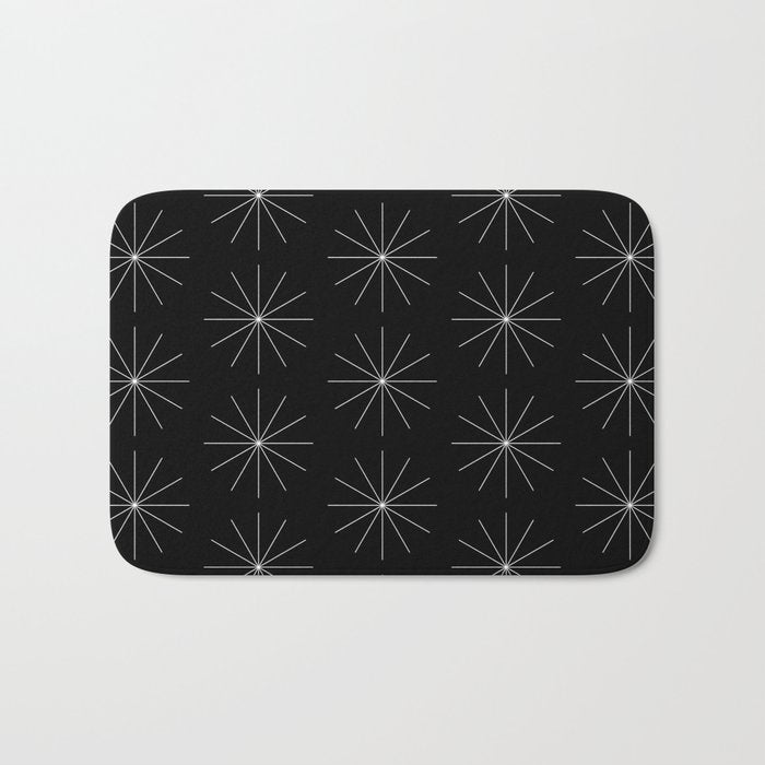 Minimalist Starburst Pattern VII Bath Mat Gallery Image 1