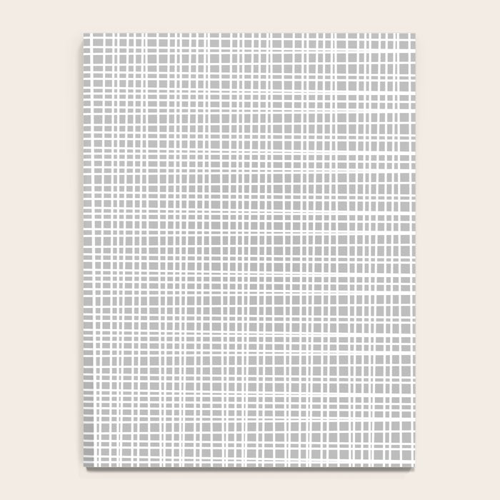 Minimalist Fine Weave Pattern in Gray and White Notebook Gallery Image 4