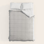Minimalist Fine Weave Pattern in Gray and White Duvet Cover Gallery Image 6