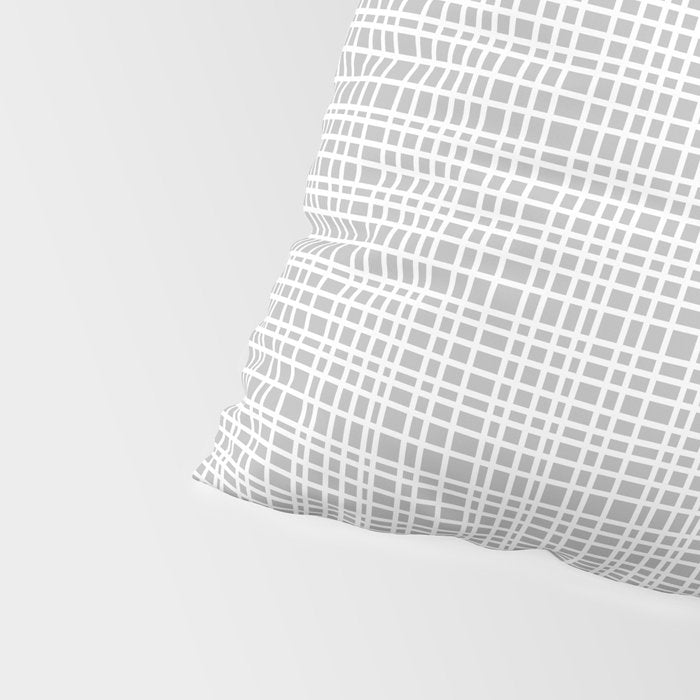 Minimalist Fine Weave Pattern in Gray and White Pillow Sham Gallery Image 4