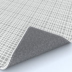 Minimalist Fine Weave Pattern in Gray and White Rug Gallery Image 4