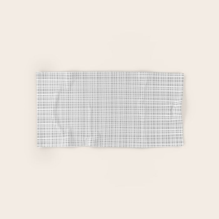 Minimalist Fine Weave Pattern in Gray and White Bath Towel Gallery Image 1