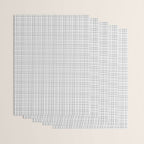 Minimalist Fine Weave Pattern in Gray and White Wrapping Paper Gallery Image 3