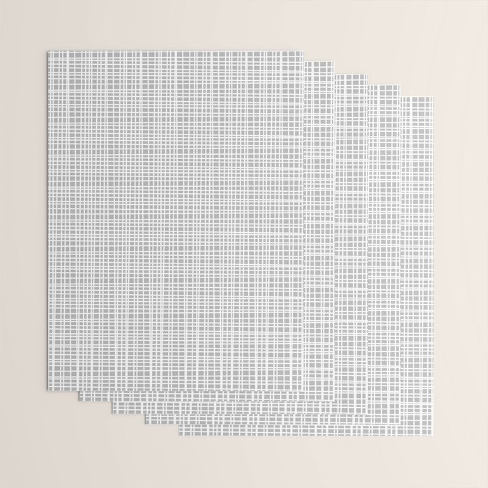Minimalist Fine Weave Pattern in Gray and White Wrapping Paper Gallery Image 3