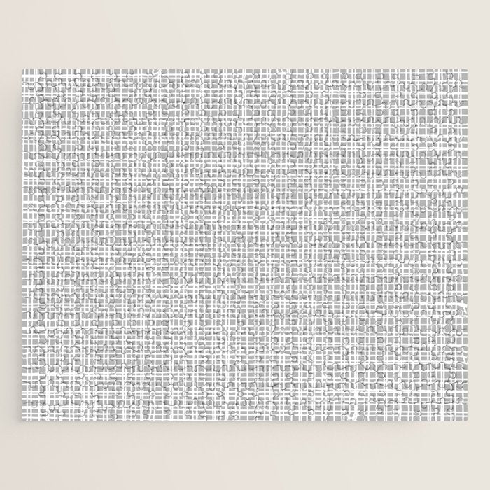 Minimalist Fine Weave Pattern in Gray and White Jigsaw Puzzle Gallery Image 1