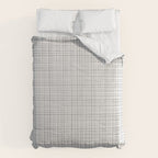 Minimalist Fine Weave Pattern in Gray and White Comforter Gallery Image 6