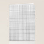 Minimalist Fine Weave Pattern in Gray and White Stationery Card Gallery Image 2