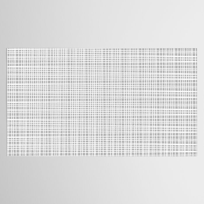 Minimalist Fine Weave Pattern in Gray and White Tablecloth Gallery Image 2