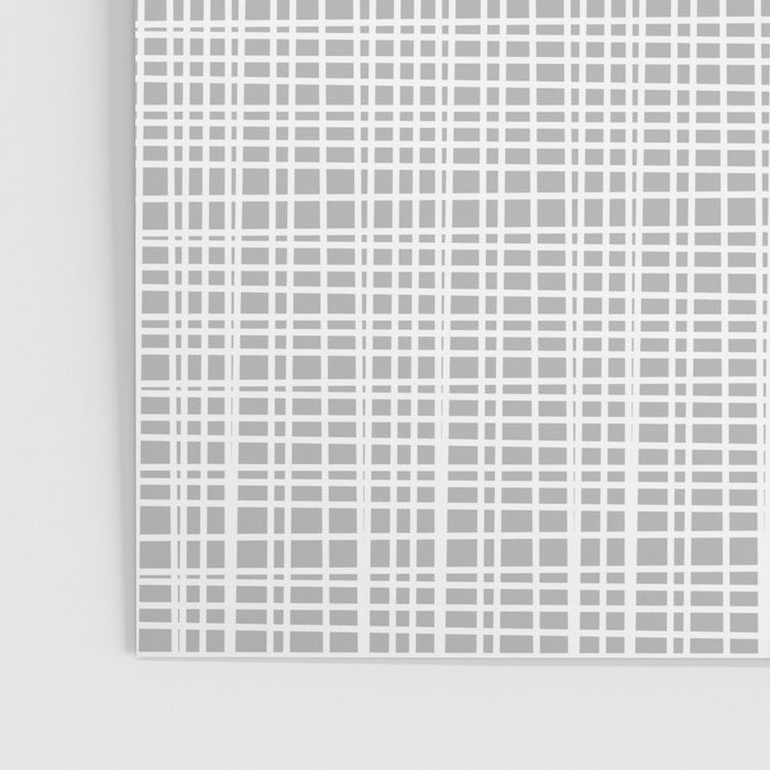 Minimalist Fine Weave Pattern in Gray and White Poster Gallery Image 3