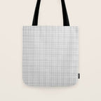 Minimalist Fine Weave Pattern in Gray and White Tote Bag Gallery Image 1