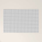 Minimalist Fine Weave Pattern in Gray and White Welcome Mat Gallery Image 1