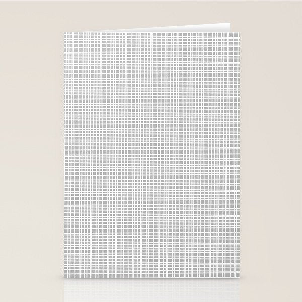 Minimalist Fine Weave Pattern in Gray and White Stationery Card Gallery Image 1