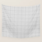Minimalist Fine Weave Pattern in Gray and White Wall Tapestry Gallery Image 4