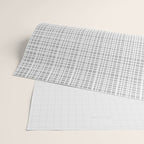 Minimalist Fine Weave Pattern in Gray and White Wrapping Paper Gallery Image 2