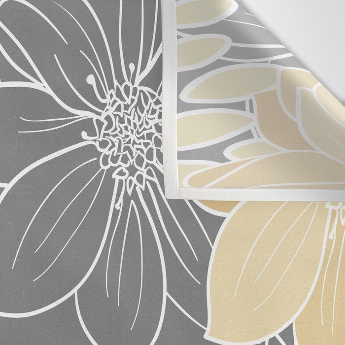 Yellow and Grey Floral Wall Tapestry Gallery Image 3