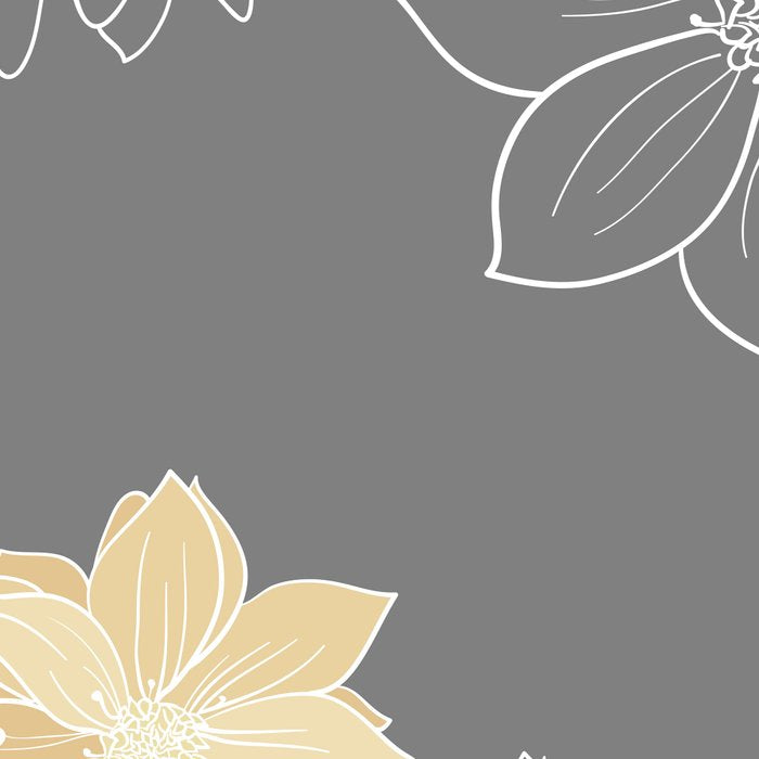 Yellow and Grey Floral Coffee Mug Gallery Image 2