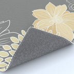 Yellow and Grey Floral Rug Gallery Image 4