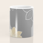 Yellow and Grey Floral Coffee Mug Gallery Image 4