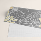 Yellow and Grey Floral Wrapping Paper Gallery Image 2