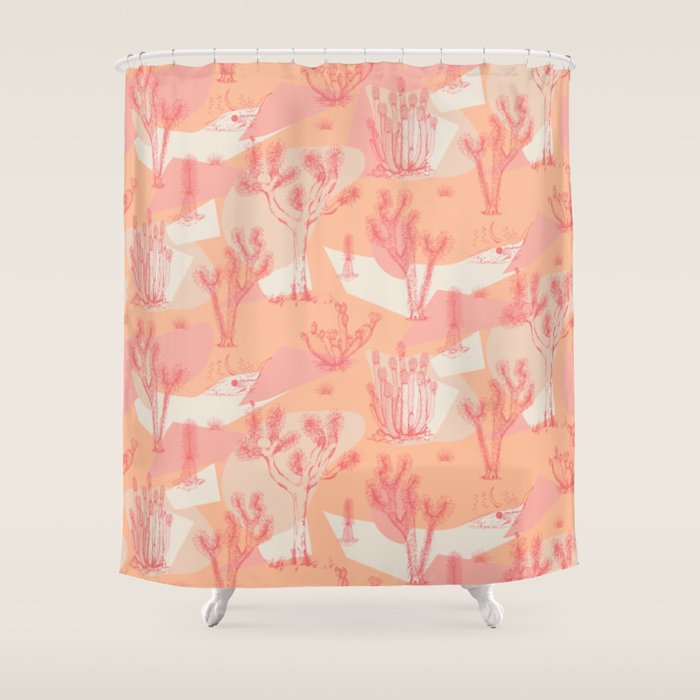 Peach Mohave Desert Shower Curtain Gallery Image 1
