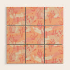Peach Mohave Desert Wood Wall Art Gallery Image 1