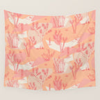Peach Mohave Desert Wall Tapestry Gallery Image 4